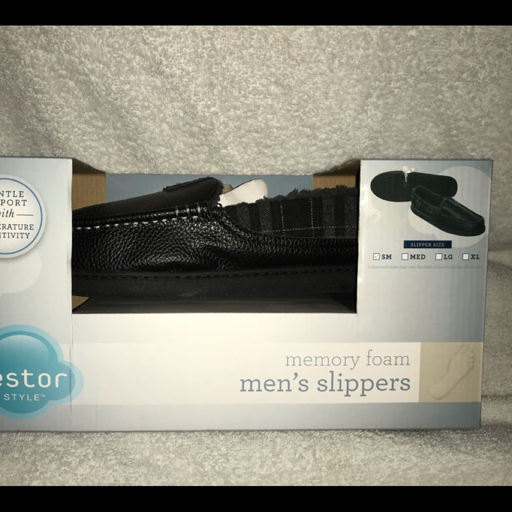 Memory Foam Slippers Small Men Restor Style Gentle